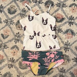 Pink Chicken White and Pink Swimsuit